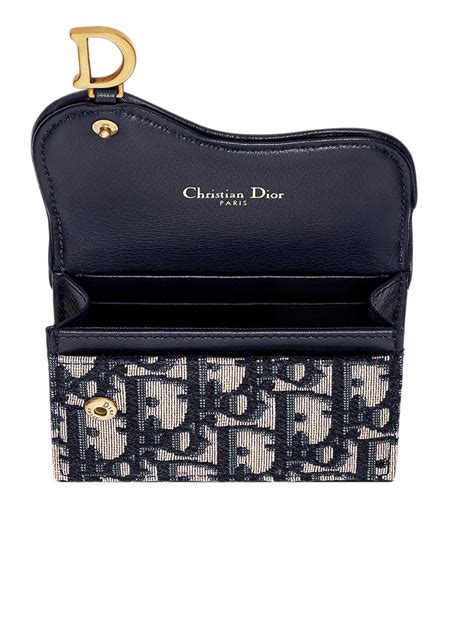 saddle flap card holder dior.